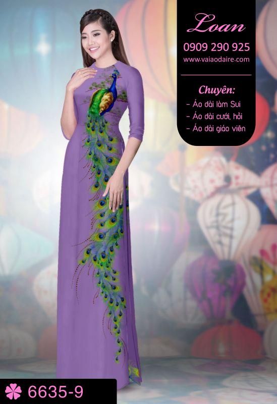 Vải áo dài chim Công Vải áo dài chim Công