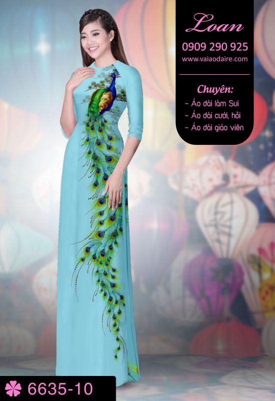 Vải áo dài chim Công Vải áo dài chim Công