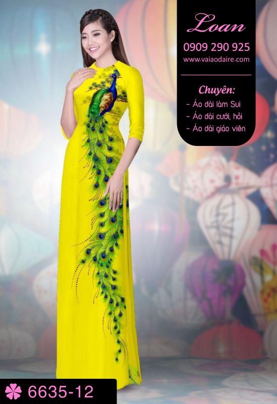 Vải áo dài chim Công Vải áo dài chim Công