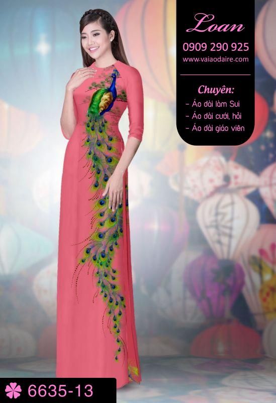 Vải áo dài chim Công Vải áo dài chim Công