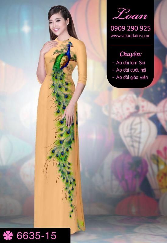 Vải áo dài chim Công Vải áo dài chim Công
