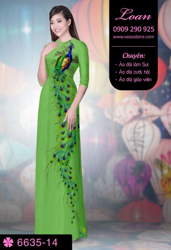 Vải áo dài chim Công Vải áo dài chim Công
