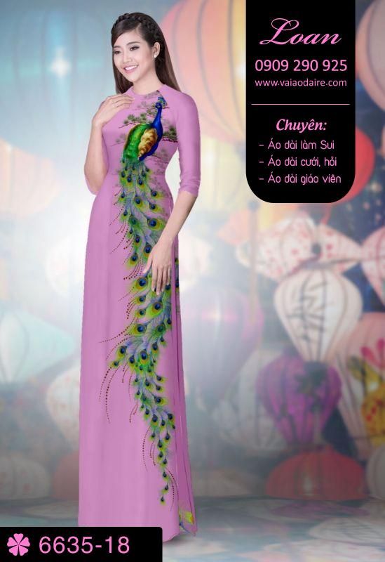 Vải áo dài chim Công Vải áo dài chim Công