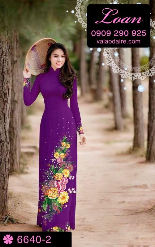 Vải áo dài hoa chùm