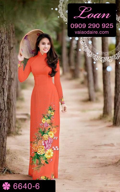 Vải áo dài hoa chùm