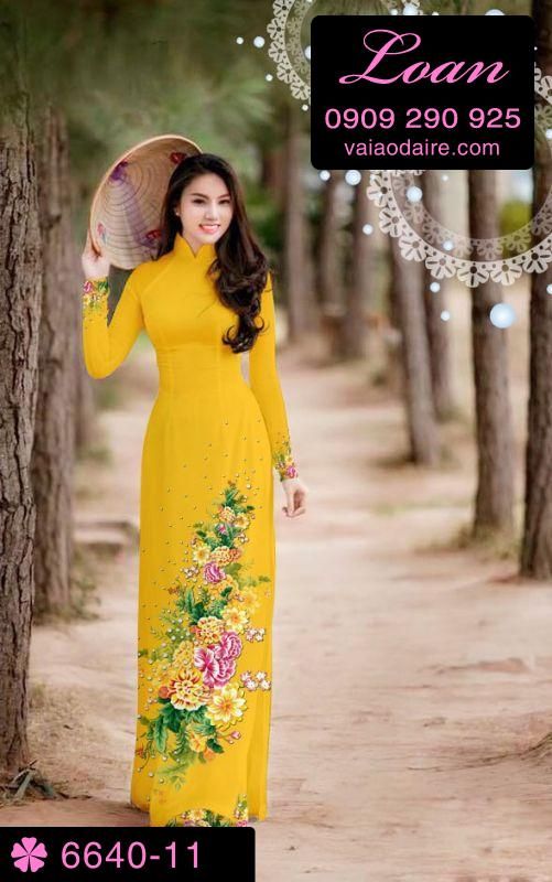 Vải áo dài hoa chùm