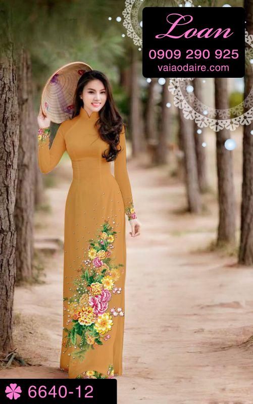 Vải áo dài hoa chùm