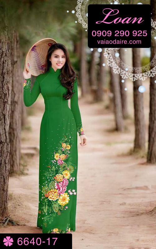 Vải áo dài hoa chùm