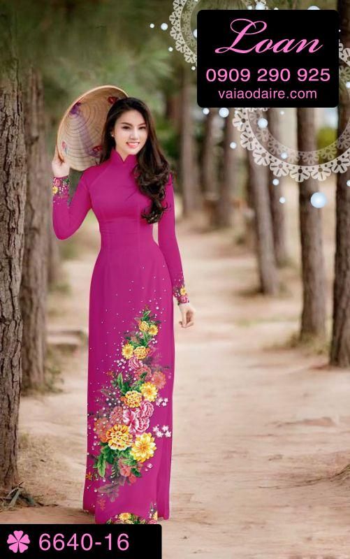 Vải áo dài hoa chùm