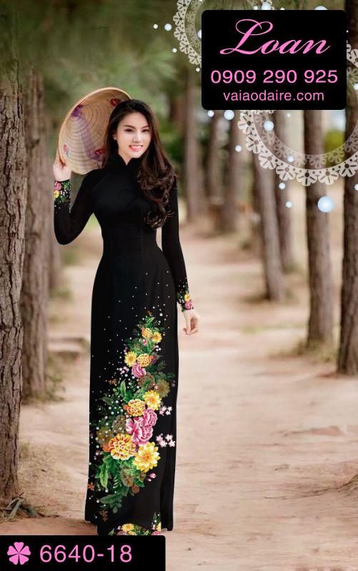 Vải áo dài hoa chùm