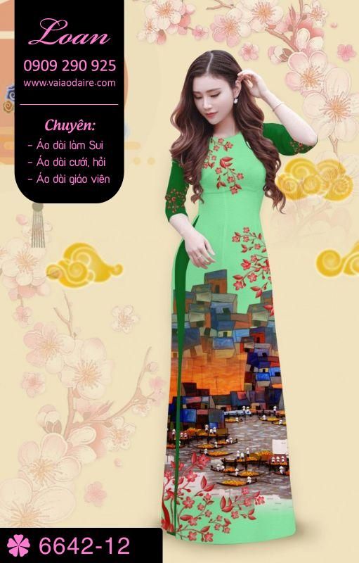 Vải áo dài phong cảnh