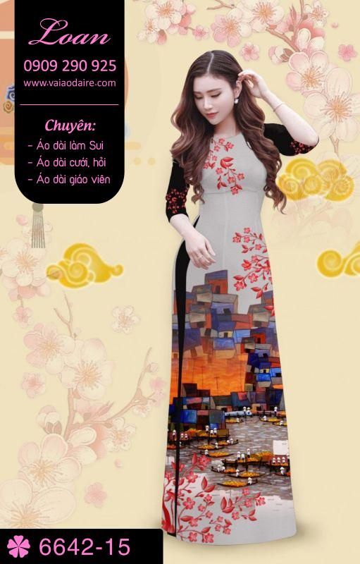 Vải áo dài phong cảnh