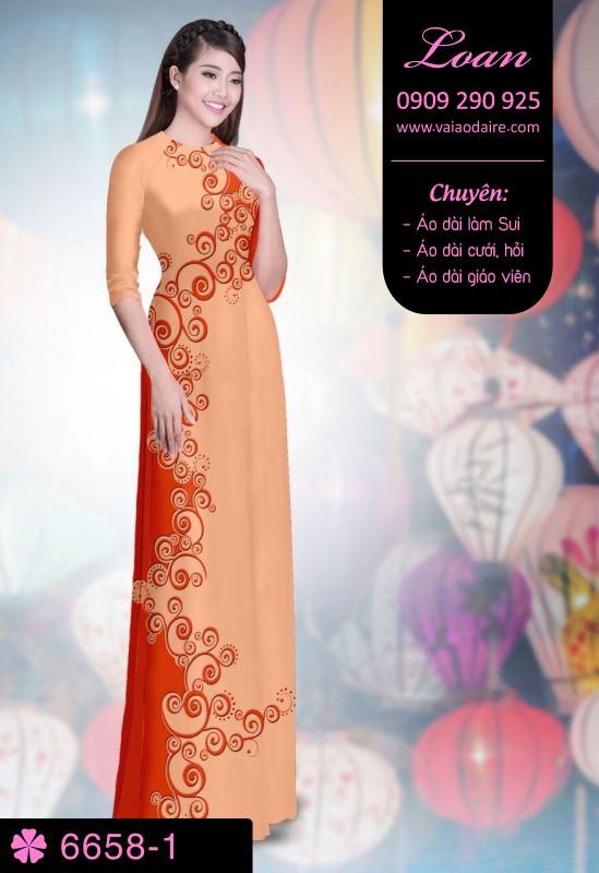 Vải áo dài hoa dây