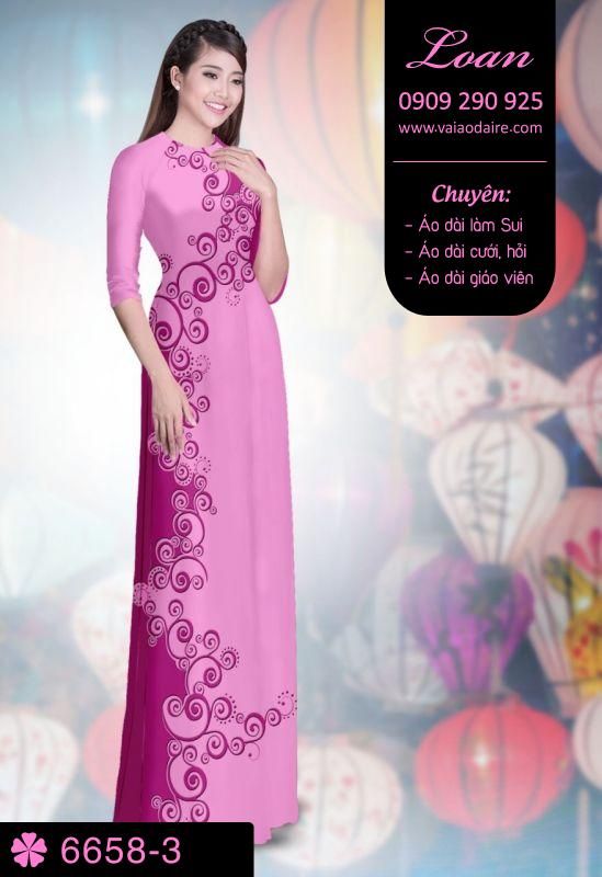 Vải áo dài hoa dây
