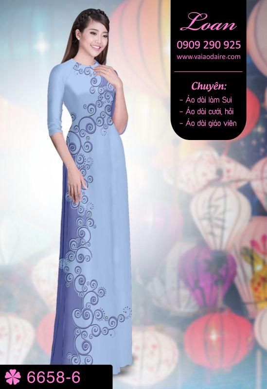 Vải áo dài hoa dây