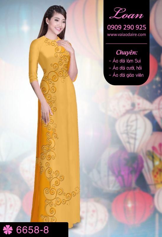 Vải áo dài hoa dây
