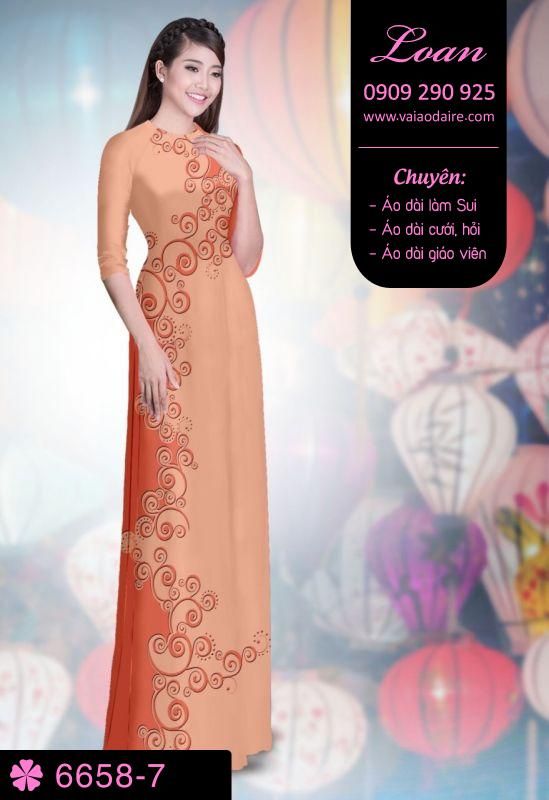 Vải áo dài hoa dây