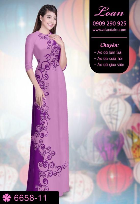 Vải áo dài hoa dây