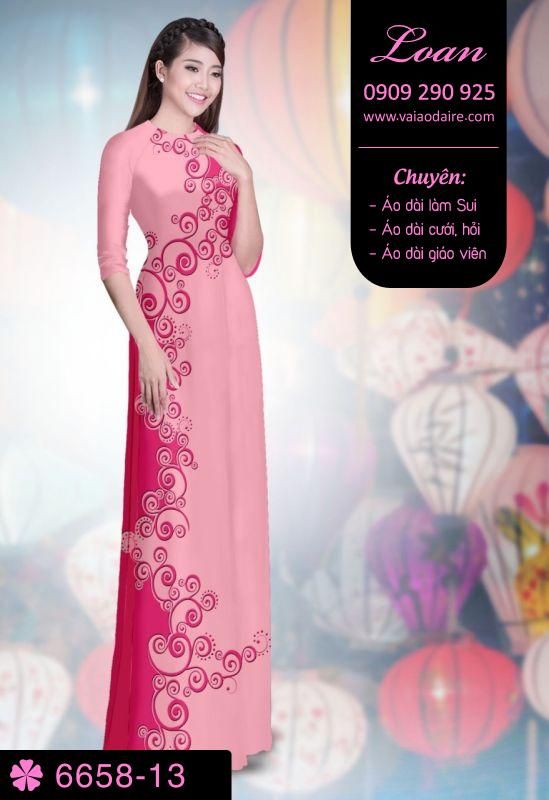Vải áo dài hoa dây