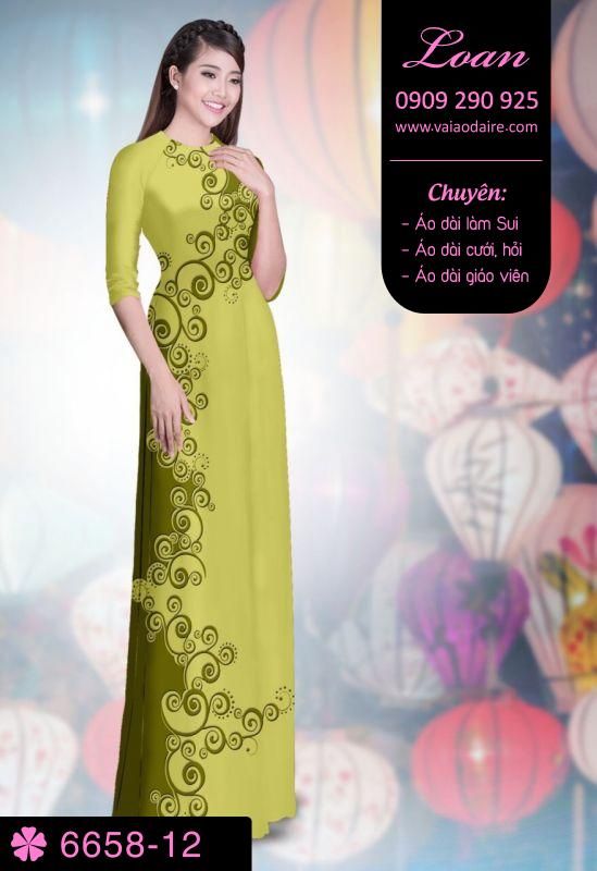 Vải áo dài hoa dây