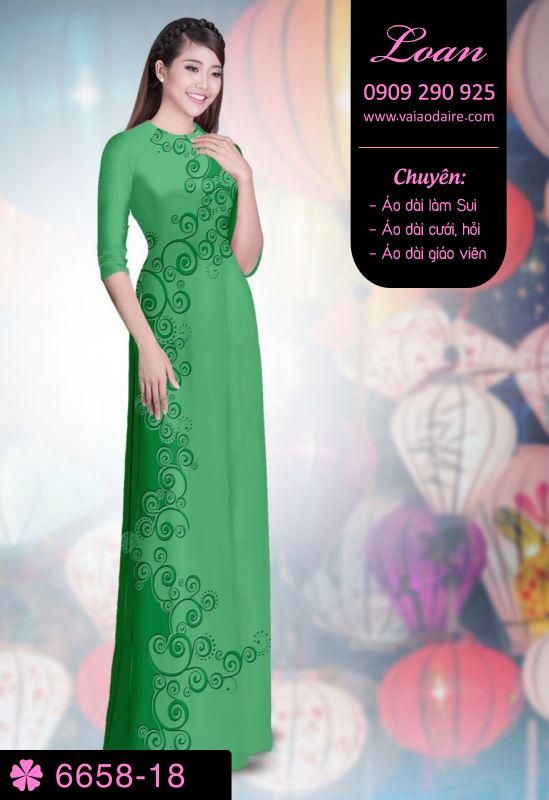 Vải áo dài hoa dây