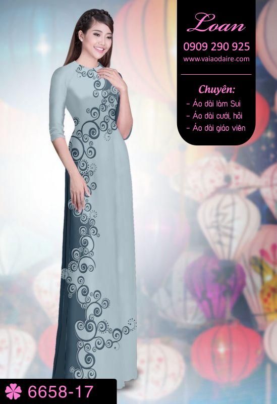 Vải áo dài hoa dây