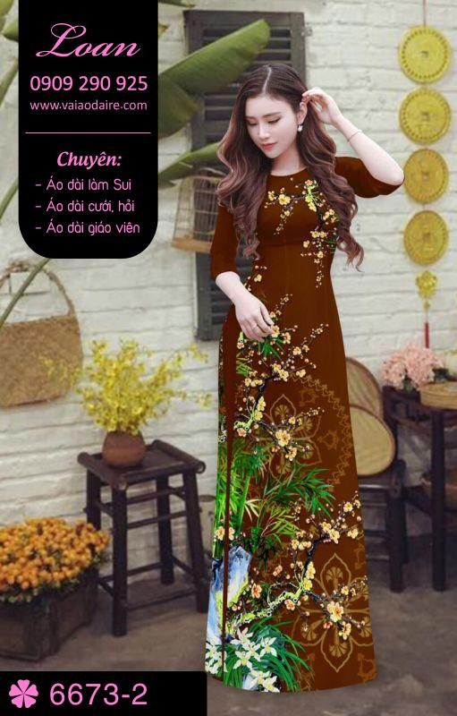 Vải áo dài cành Đào