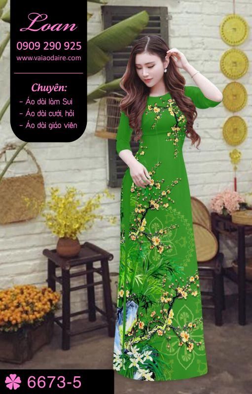 Vải áo dài cành Đào