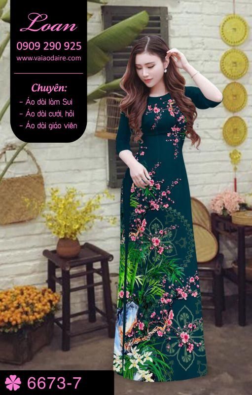 Vải áo dài cành Đào