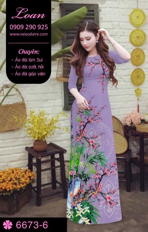 Vải áo dài cành Đào