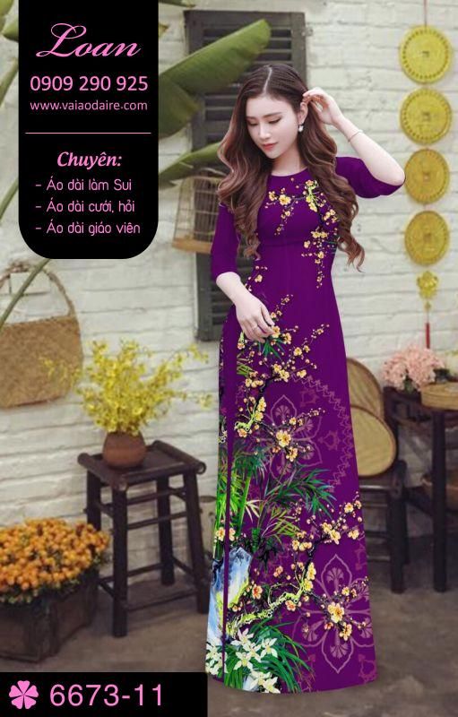 Vải áo dài cành Đào