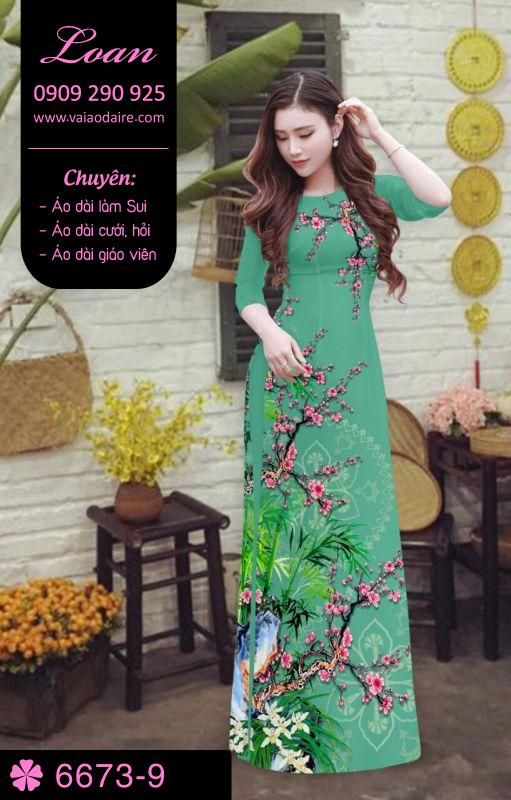 Vải áo dài cành Đào