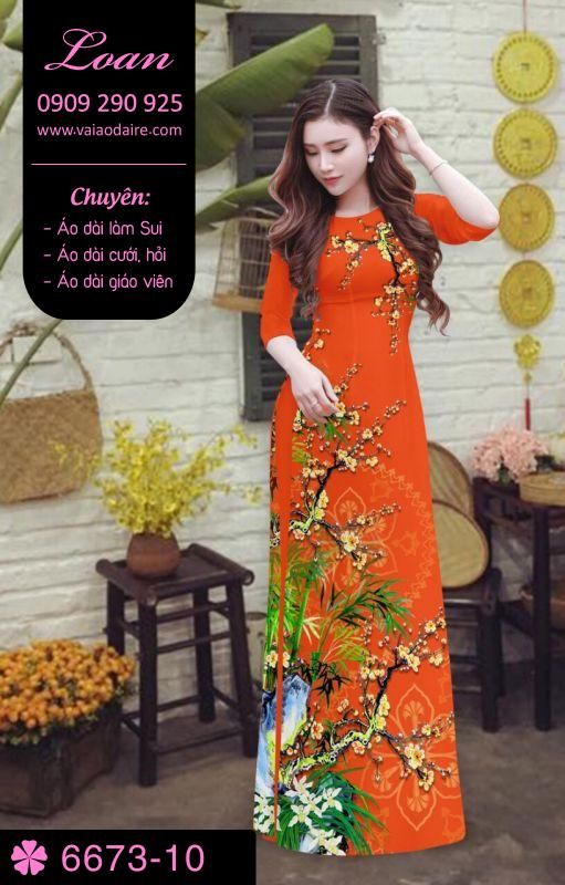 Vải áo dài cành Đào