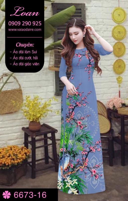Vải áo dài cành Đào