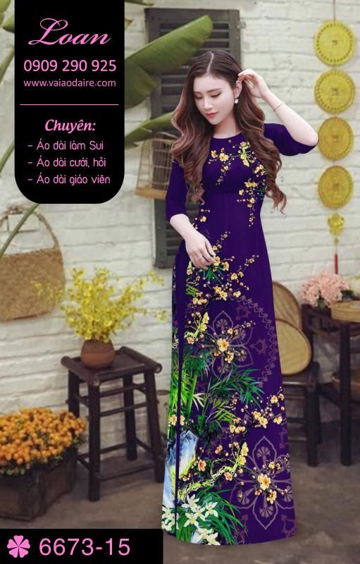 Vải áo dài cành Đào