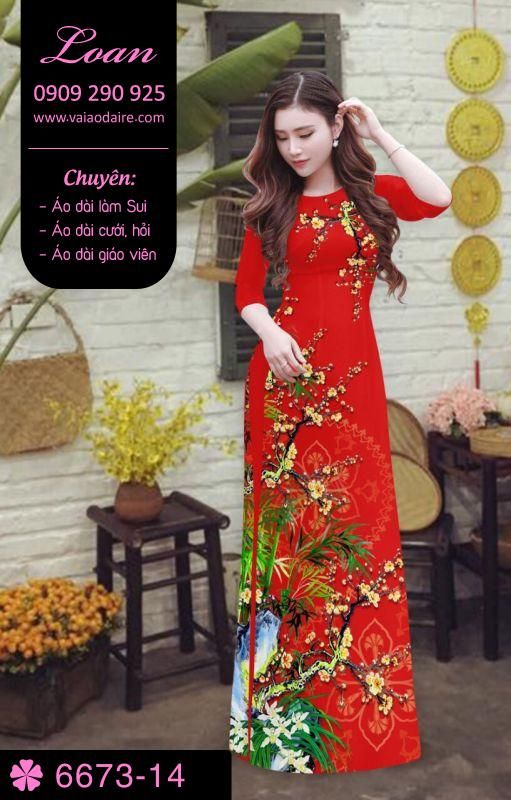 Vải áo dài cành Đào