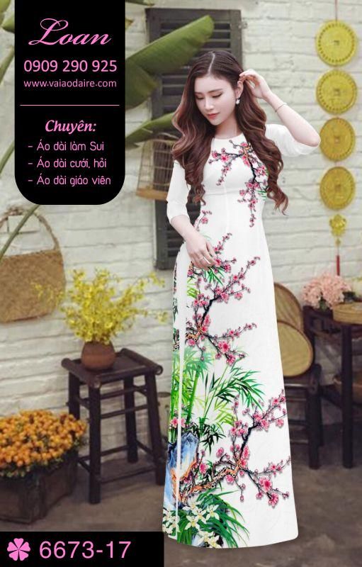 Vải áo dài cành Đào
