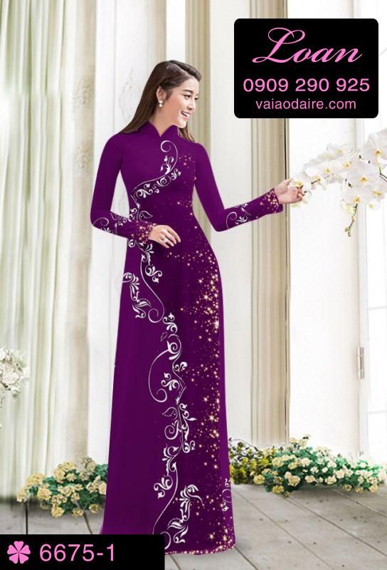 Vải áo dài hoa dây