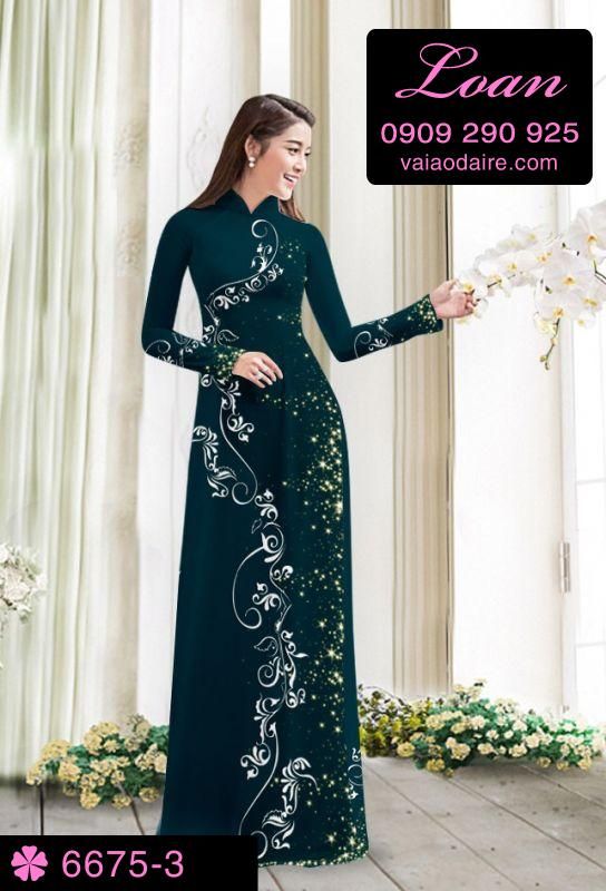 Vải áo dài hoa dây