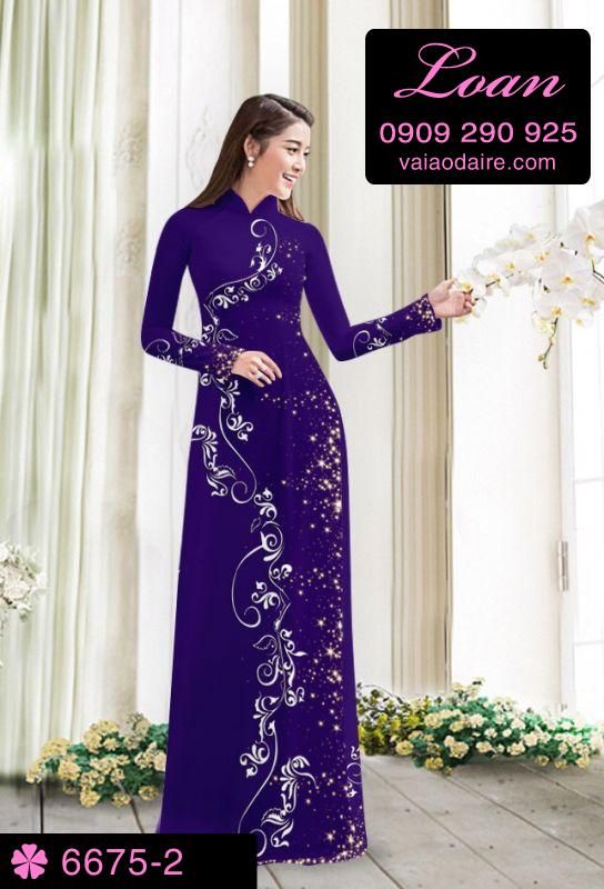 Vải áo dài hoa dây