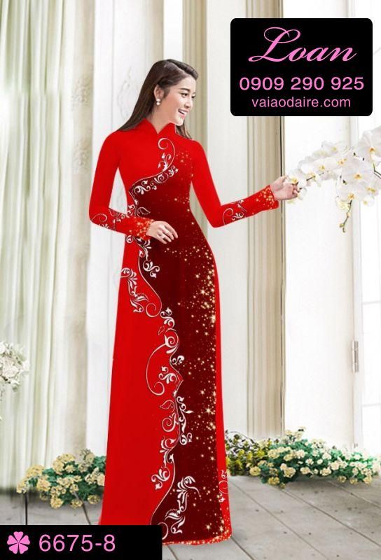 Vải áo dài hoa dây