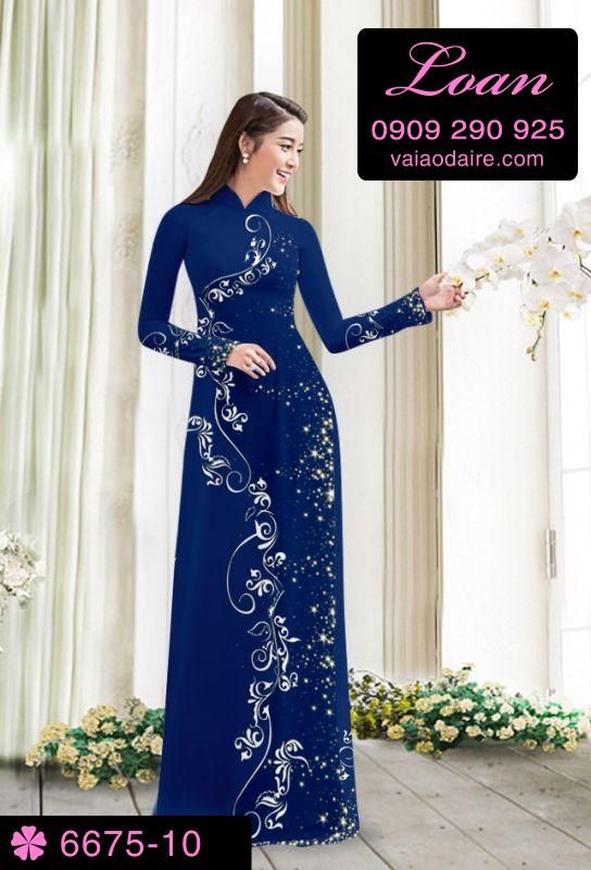 Vải áo dài hoa dây