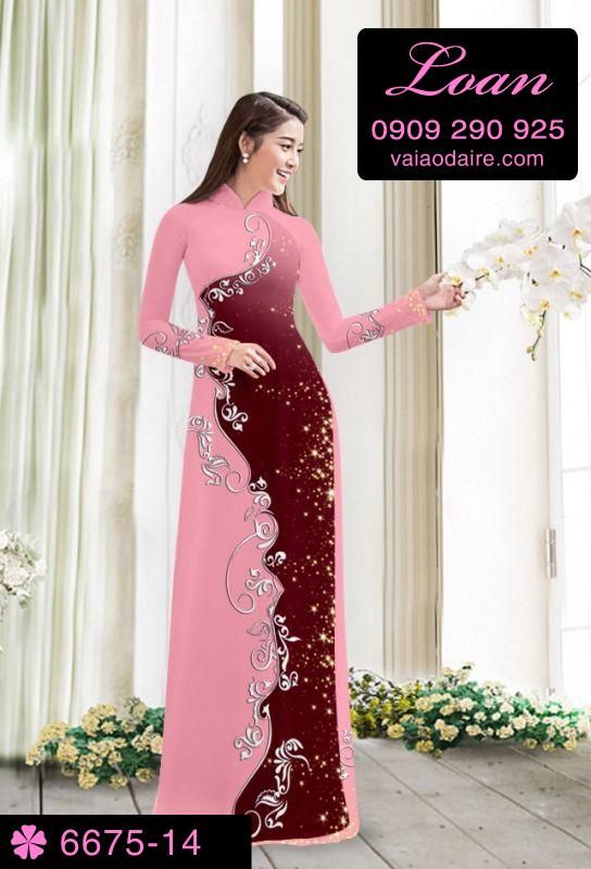 Vải áo dài hoa dây