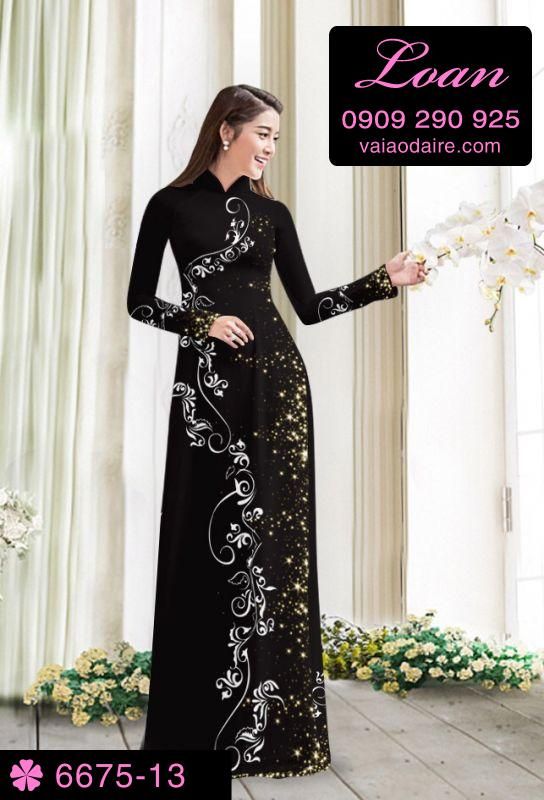 Vải áo dài hoa dây