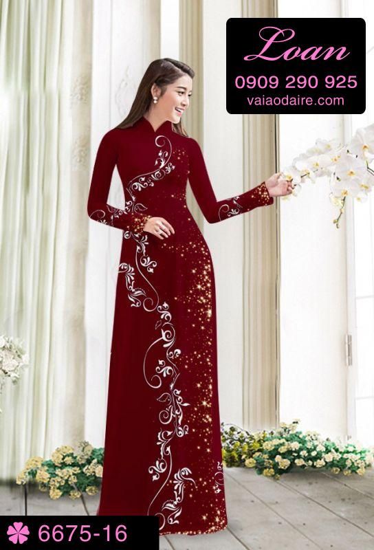 Vải áo dài hoa dây