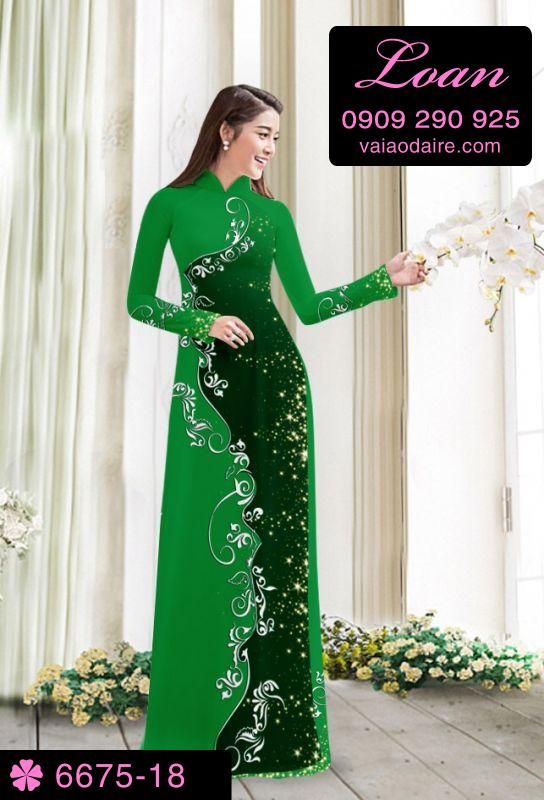 Vải áo dài hoa dây