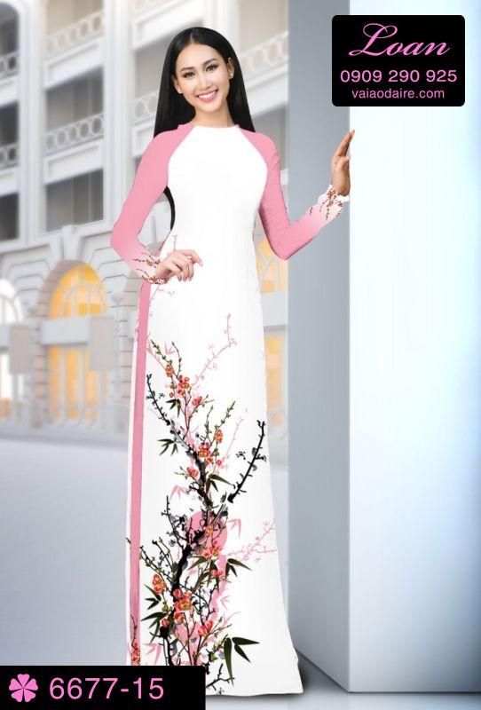 Vải áo dài cành Đào