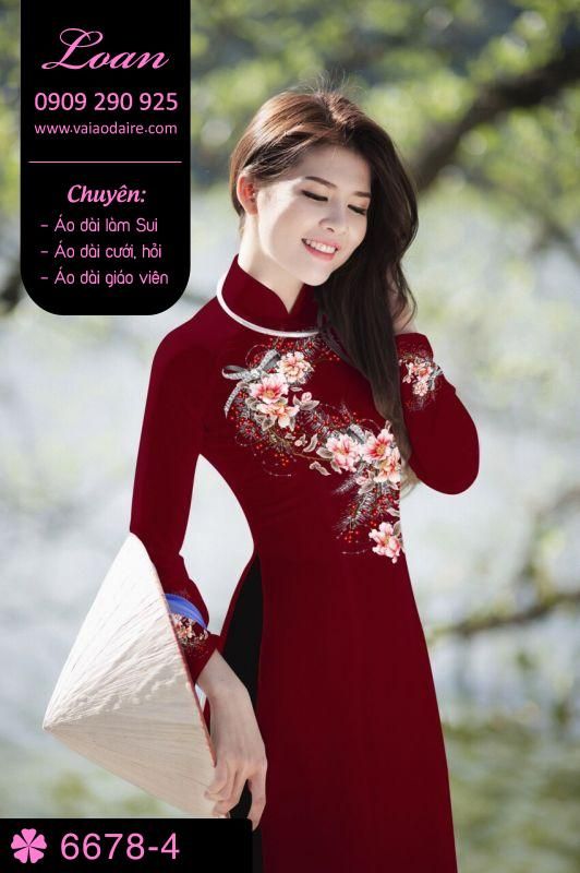 Vải áo dài hoa rơi