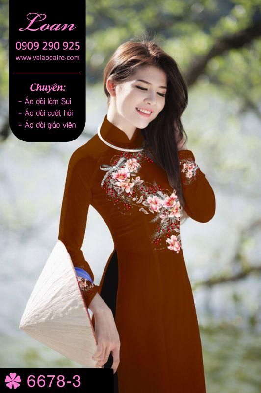 Vải áo dài hoa rơi