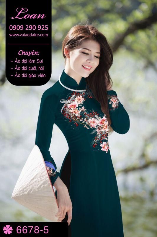 Vải áo dài hoa rơi